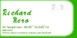 richard mero business card